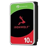 Seagate IronWolf 10TB, NAS interne Festplatte, HDD, 3.5 Zoll, 7200 U/Min, CMR, 256 MB Cache, SATA 6GB/s, silber, inkl. 3 Jahre Rescue Service, Modellnr.: ST10000VN0004