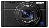 Sony RX100 VII | Premium Bridge-Kamera (1,0-Typ-Sensor, 24-200 mm F2.8-4.5 Zeiss-Objektiv, Autofokus zur Augenverfolgung für Mensch und Tier, 4K-Filmaufnahmen und neigbares Display), Schwarz
