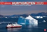 Hurtigruten Globetrotter: Von unberührten Fjorden und stillen Bergen. Wandkalender 2020. Monatskalendarium. Spiralbindung. Format 58 x 39 cm