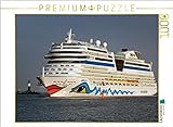 CALVENDO Puzzle Aida Stella in der Hafeneinfahrt Warnemünde - 1000 Teile Foto-Puzzle für glückliche Stunden
