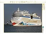 CALVENDO Puzzle Aida Stella in der Hafeneinfahrt Warnemünde - 1000 Teile Foto-Puzzle für glückliche Stunden