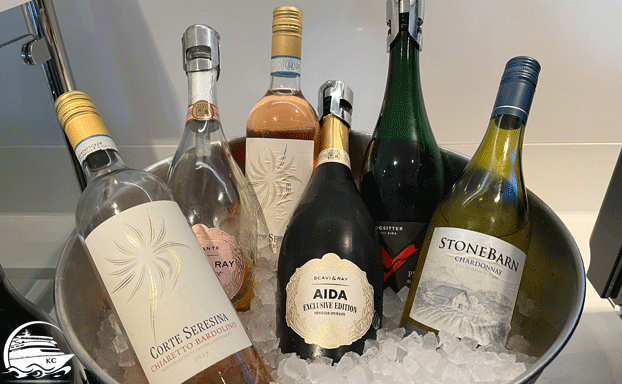 AIDA Lounge auf AIDAnova - Getränke - Wein / Sekt